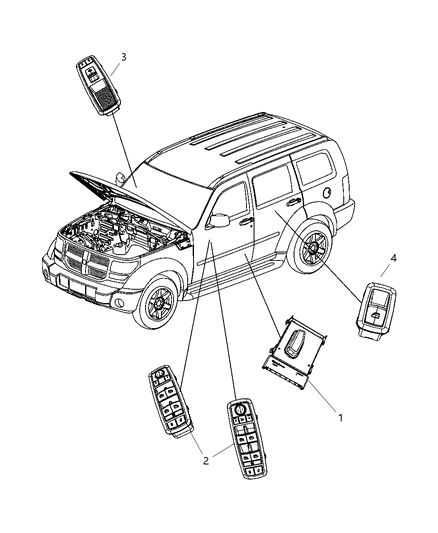 Switch Power Window Diagram for 4602533AB