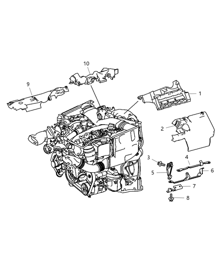 Cover Engine Diagram for 68012372AA