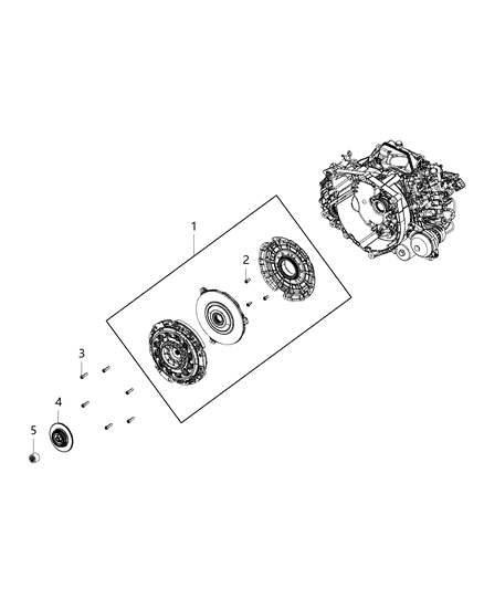 1985 Dodge Charger Clutch Kit Dual Dry Clutch Transmission Diagram for 68245664AA