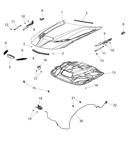 Silencer Hood Diagram for 68309049AB