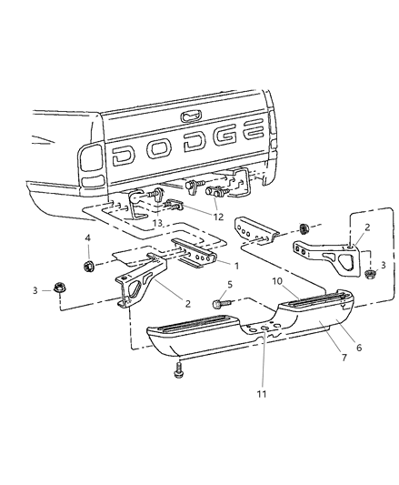 2005 Chrysler Crossfire Bumper Rear Diagram for 5FG80DX8AD