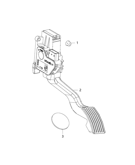 Button Accelerator Pedal Diagram for 68232475AA