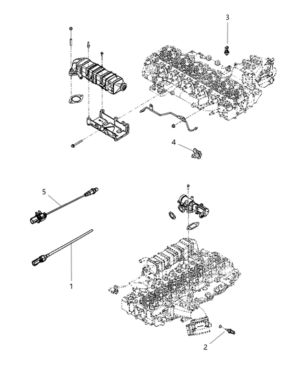 Sensor Oxygen Diagram for 5149063AA