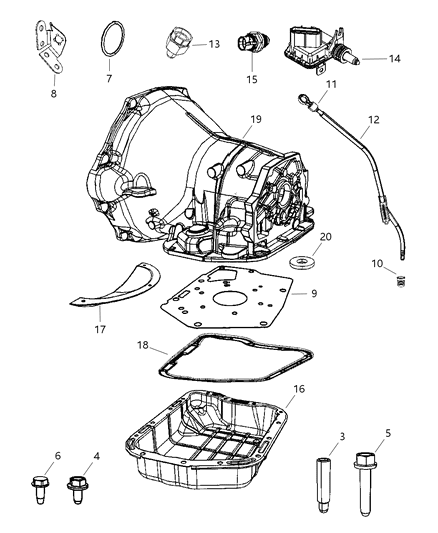 2000 Chrysler Grand Voyager Screw Tapping Hex Flange Head .190-24X.500 Diagram for 154596