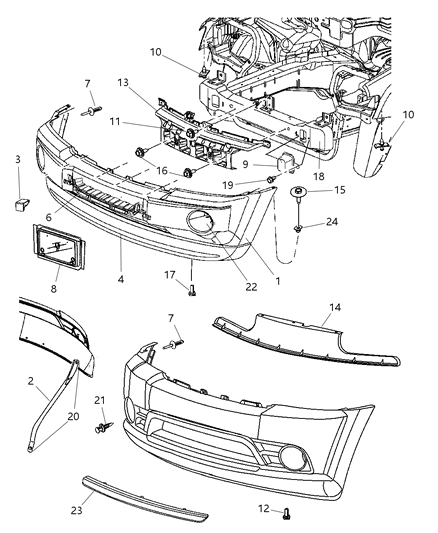 Bracket Fascia Diagram for 5029991AB