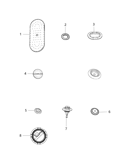 Cover Fuel Pump Access Diagram for 68227811AA