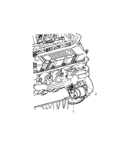 2006 Dodge Ram 1500 Starter Engine Diagram for R5037199AB