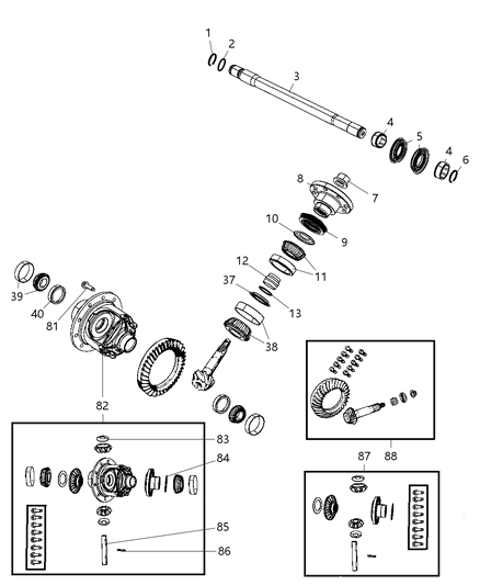 Case Assembly Differential Diagram for 68026549AA