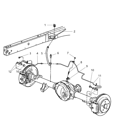 Tube Brake Diagram for 52121327AD