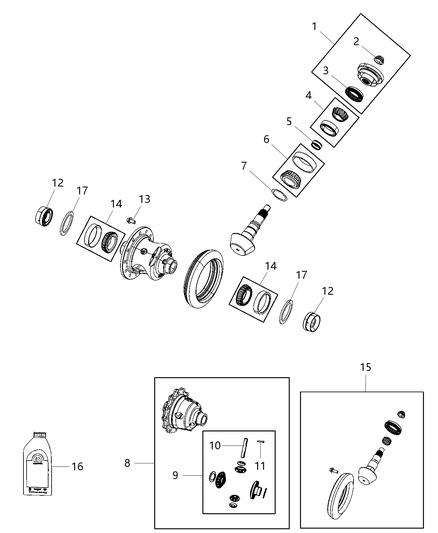1987 Dodge Ramcharger Shaft Differential Pinion Diagram for 68456987AA