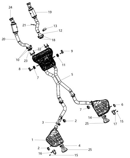 Resonator And Pipe Exhaust Diagram for 5181685AC