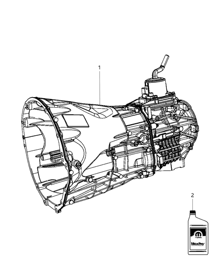2010 Jeep Wrangler Transmission Assembly, Complete, 5 Speed, Ax15 Diagram for 4874464