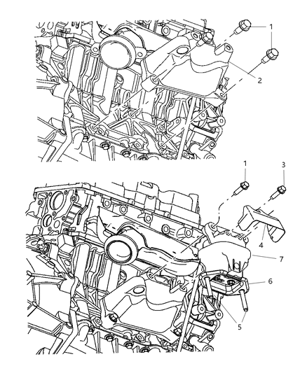 2001 Chrysler Voyager Bracket Engine Mount Diagram for 4578050AA