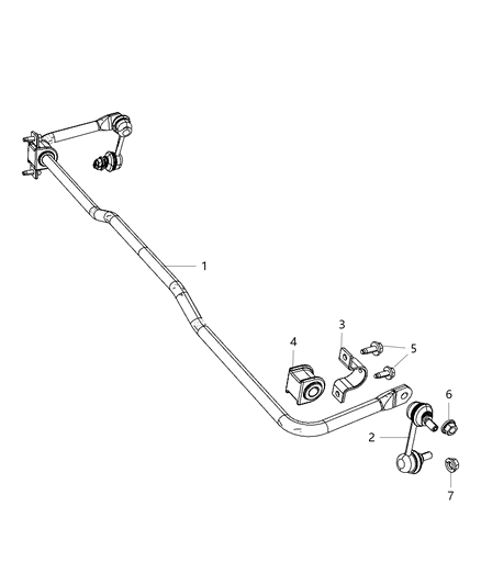 Stabilizer Link, Rear Diagram for 68052655AA