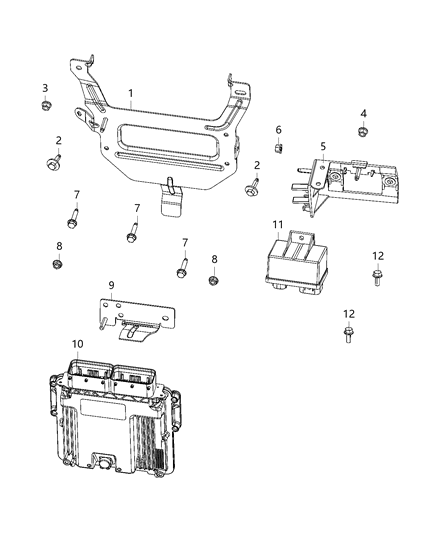 Module Engine Controller Diagram for 68234027AD
