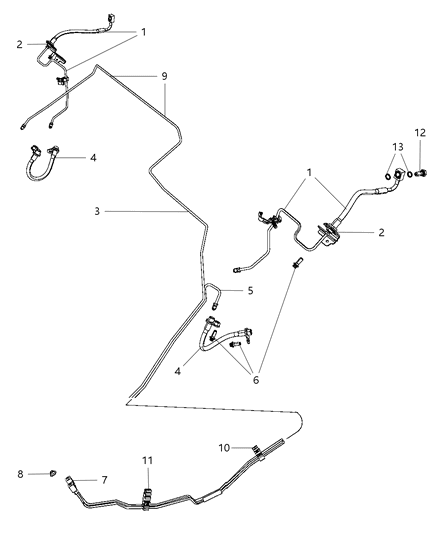 Hose Brake Diagram for 4766559AA
