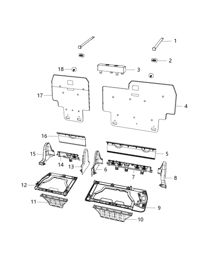 Cover Seat Anchor Left Front Leg Diagram for 5RU38DX9AE