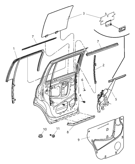 Shield Door Diagram for 55362142AE