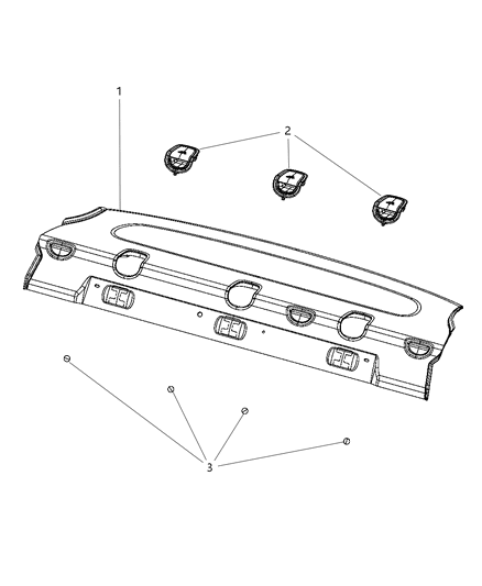 Panel Rear Shelf Diagram for 1UA30DX9AF