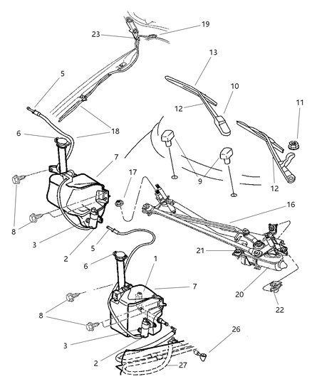 2002 Chrysler Sebring Screw And Washer Hexagon Head Diagram for 6506143AA