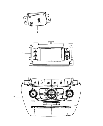 2012 Dodge Journey Center Stack Lower Diagram for 1RK581X9AC