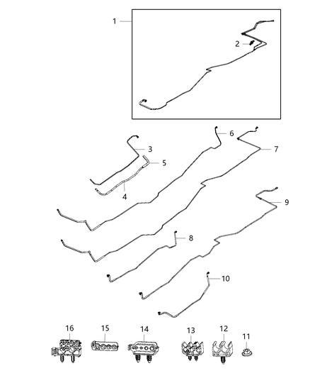 Clip Tube 5 Way Diagram for 5146783AB