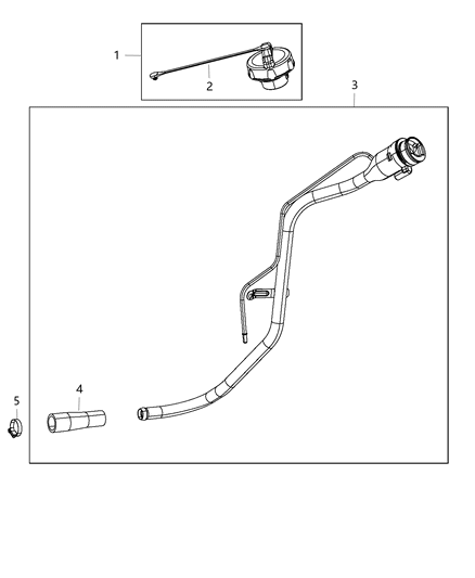 1995 Dodge B1500 Hose Fuel Filler Tube Diagram for 68064408AB