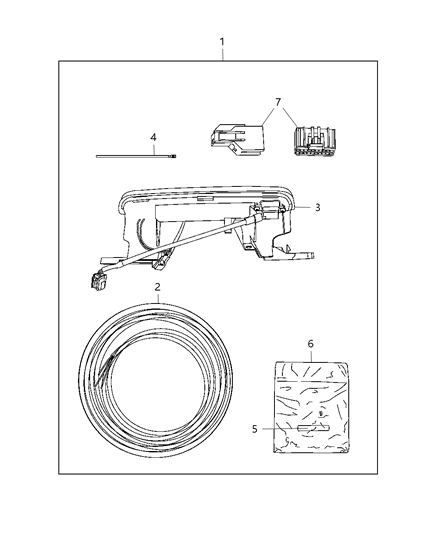 2001 Dodge Ram 2500 Lamp Center High Mounted Stop Diagram for 57010606AC