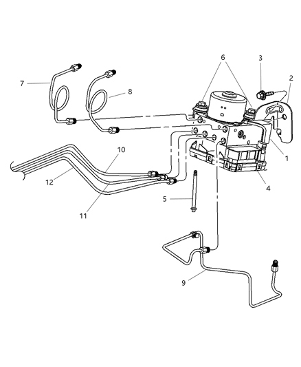 2019 Dodge Durango Tube Brake Diagram for 5085389AC