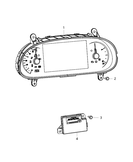 Instrument Cluster Diagram for 5091892AF