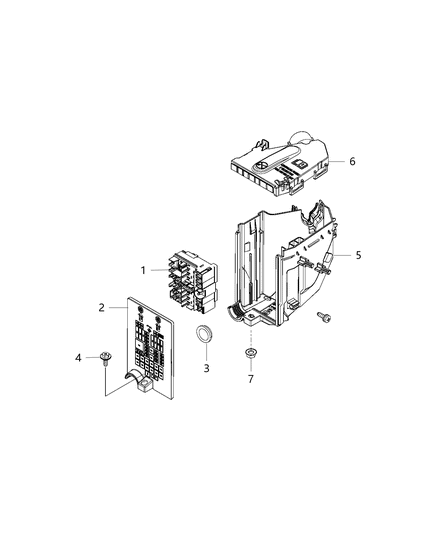 Cover Fuse Access Diagram for 68286175AA