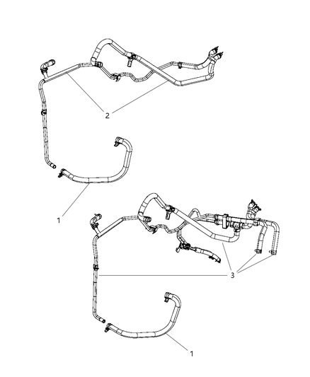 Hose And Tube Heater Supply And Return Diagram for 5058546AC
