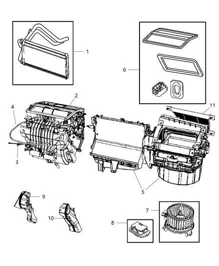 1992 Chrysler Town & Country Cable Temperature Control Diagram for 5191741AB
