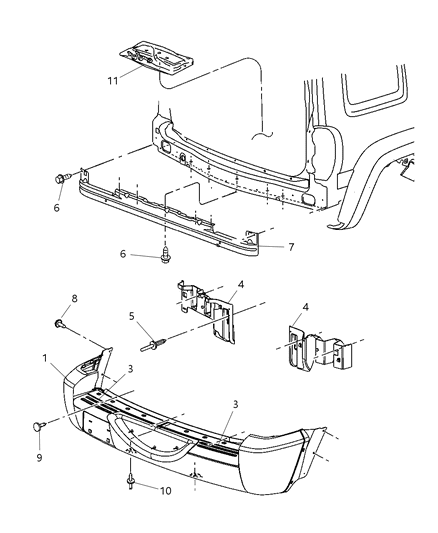 Fascia Rear Diagram for 5GE72CD7AD