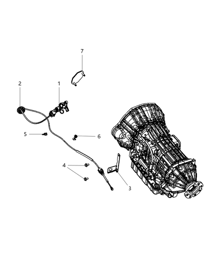 2016 Ram 3500 Cable Shift Diagram for 68261257AB