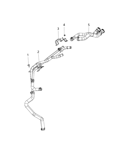 1994 Dodge Shadow Hose Heater Supply And Return Diagram for 68280786AC