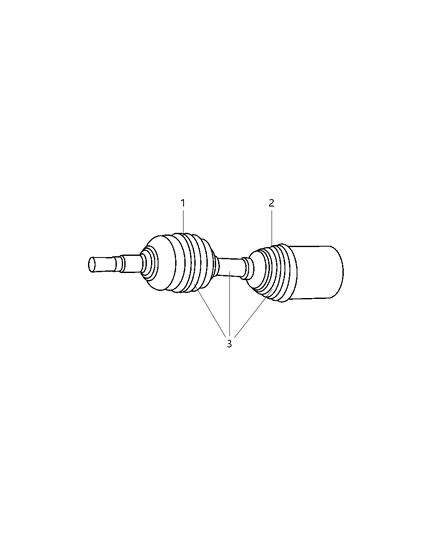 1985 Dodge Aries Shaft Axle Half Diagram for R5189278AA