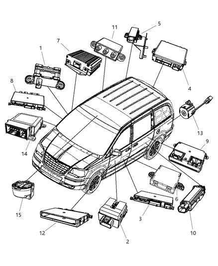 Module Sliding Door Track Diagram for 5026972AA