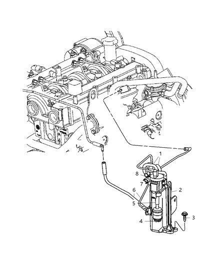 2006 Jeep Liberty Tube Assembly Vacuum Diagram for 5161263AC