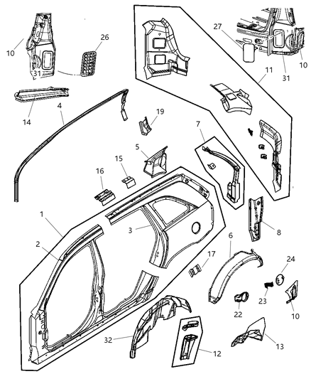 Door Fuel Fill Diagram for 4719704AD