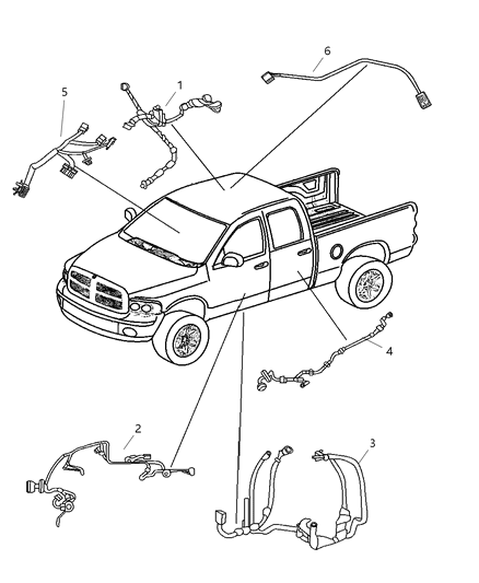 Wiring Rear Door Diagram for 56049601AF