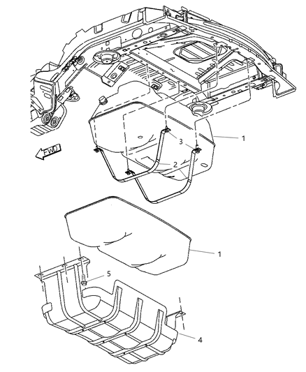 2023 Ram 1500 Classic Strap Fuel Tank Diagram for 52100334AE