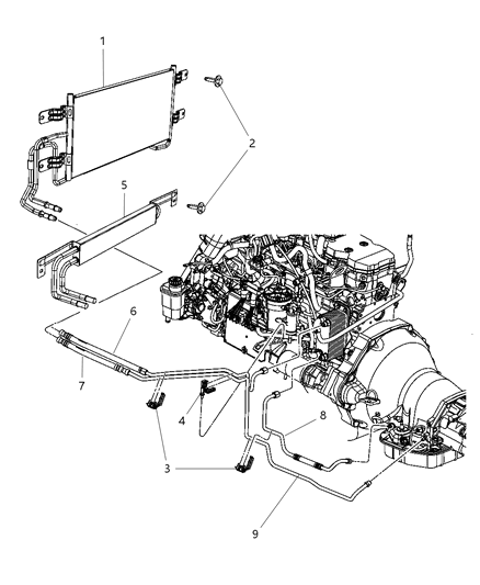 1990 Chrysler Imperial Cooler Transmission Oil Diagram for 52028915AE