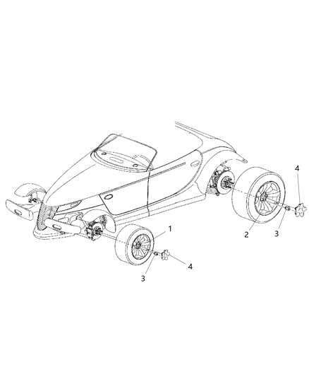 2009 Jeep Commander Weight Wheel Balance Tape Diagram for 4815889
