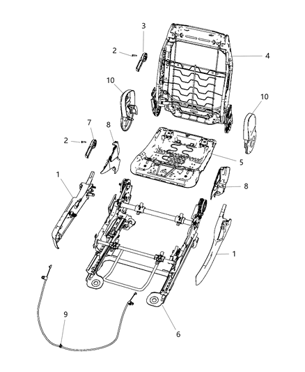 Shield Seat Cushion Diagram for 1PF70HL1AA