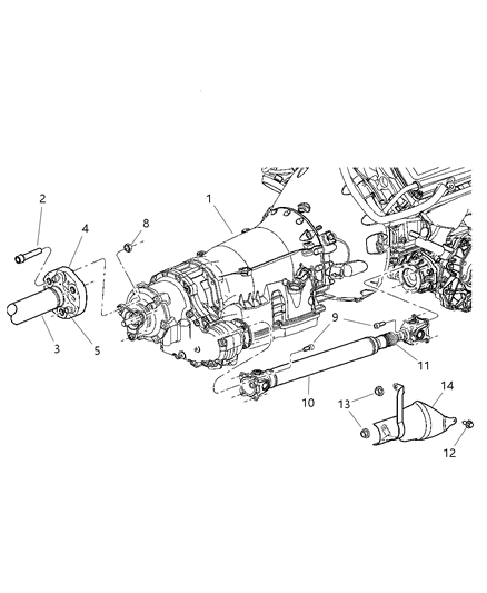 Shaft Drive Rear 2-Piece Diagram for 4593546AC