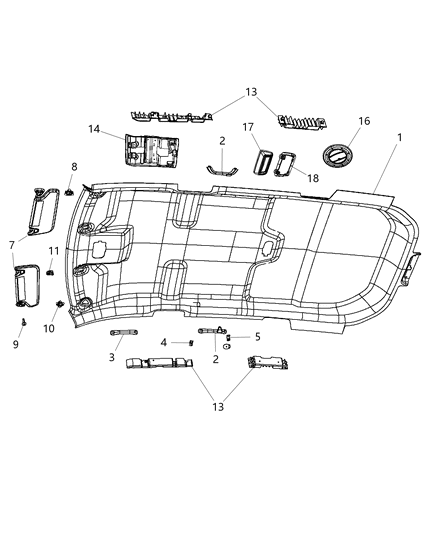 2004 Chrysler Town & Country Clip Diagram for 68068149AA