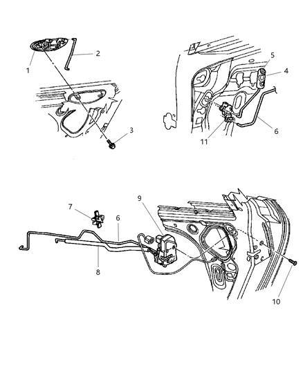 2007 Dodge Ram 3500 Latch Rear Door Diagram for 4574022AD