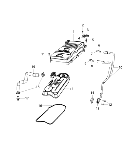 1984 Jeep Cherokee Bolt Hexagon Flange Head Crankcase Breather Cover Diagram for 68069385AA
