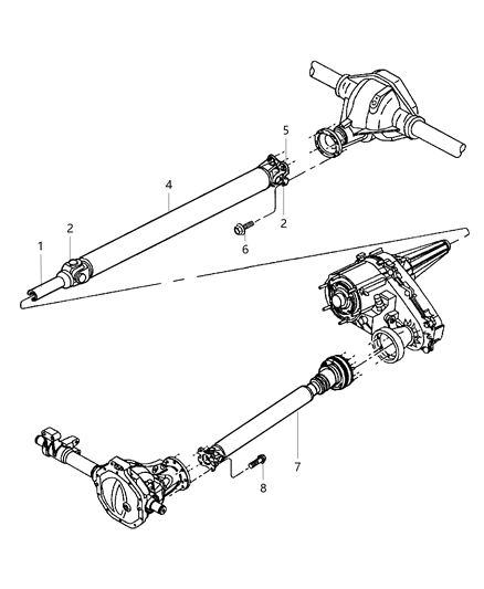 1998 Dodge Caravan Shaft Drive Diagram for 52853039AD